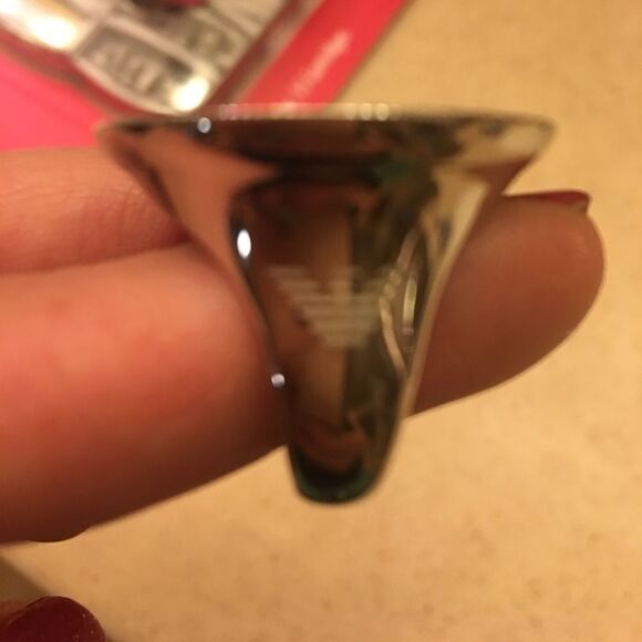 Black and silver ring with rhinestones. - Picture 4 of 4